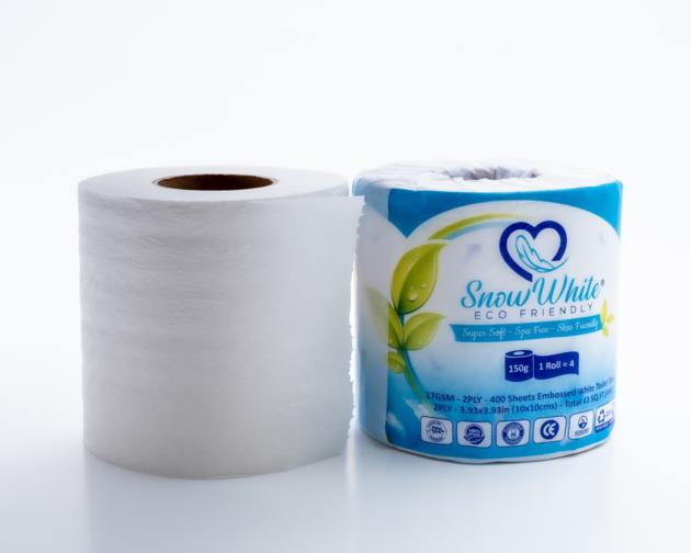Snow White Organic Bamboo Rolls 72CT
