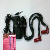Hoodie drawstring earbuds washable MP3 earphones waterproof