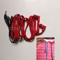 washable MP3 earphone drawcord inbuilt earphone for hoodie drawstring
