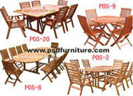 outdoor furniture garden dining room set wooden table patio chair