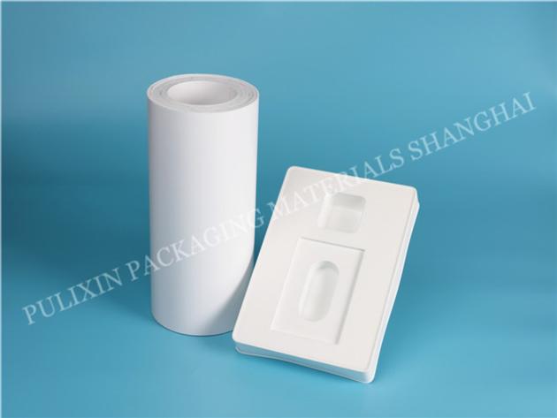 White Permanent Antistatic PP & HIPS plastic film for vacuum forming for electronic packaing