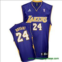 Adidas NBA Jerseys L.A. Lakers 24 Kobe Bryant Purple