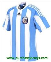 Argentina 2010 World Cup Short-sleeved Jersey-Home