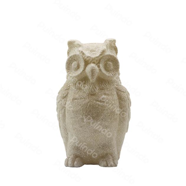 Uindo Customized Christmas Owl Statue Xmas