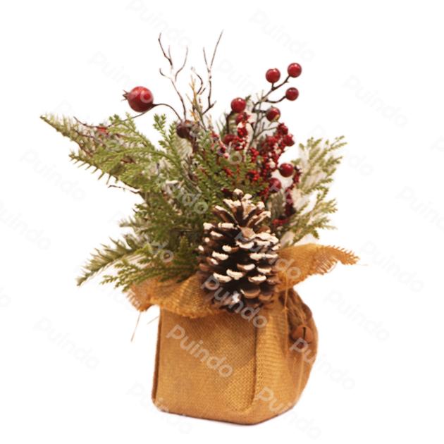 Puindo Christmas Bonsai Ornament With Pine