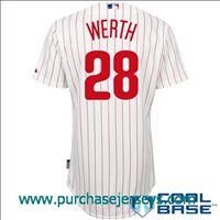 MLB Jerseys Philadephia Phillis 28 Werth Pinstripe