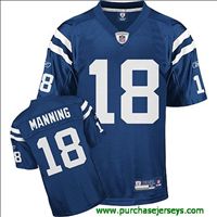 Reebok NFL Jerseys Indianapolis Colts 18 Peyton Manning Blue