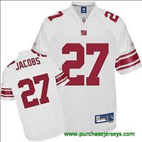 Reebok NFL Jerseys New York Giants 27 Bradon Jacobs White