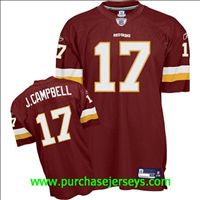 Reebok NFL Jerseys Washington Red Skins 17 J.Campbell Red