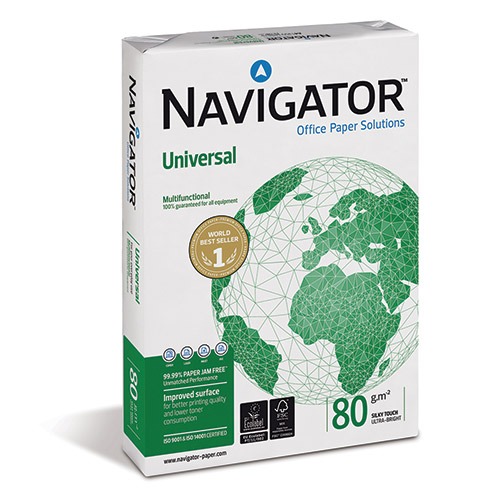 Super white Navigator A4 80 gsm copy paper