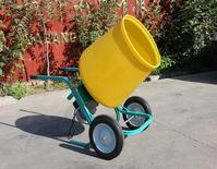 electrical portable concrete mixer with 120L poly drum