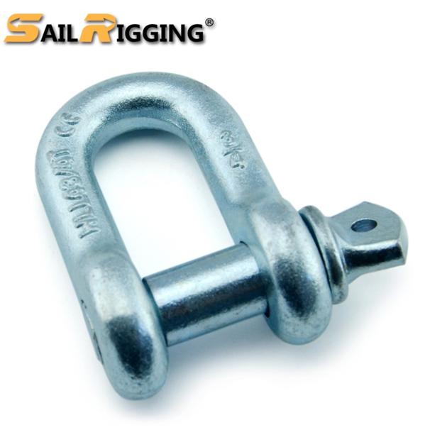 screw pin chain galvanized d shackle with Color Pin 