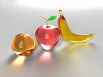 glass fruit and glass vegetable
