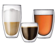 Double wall glass cup , coffee cups