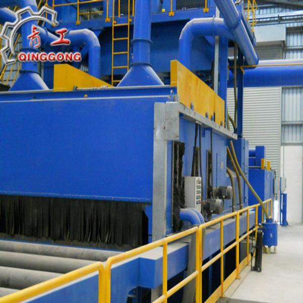 Roller conveyor shot blasting machine