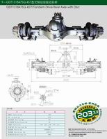 QDT131847SQ 457 Tandem Drive Rear Axle with Disc