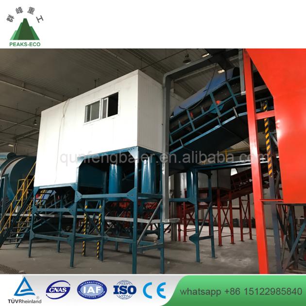 Fully automatic less labour municipal waste sorting system with CE ISO