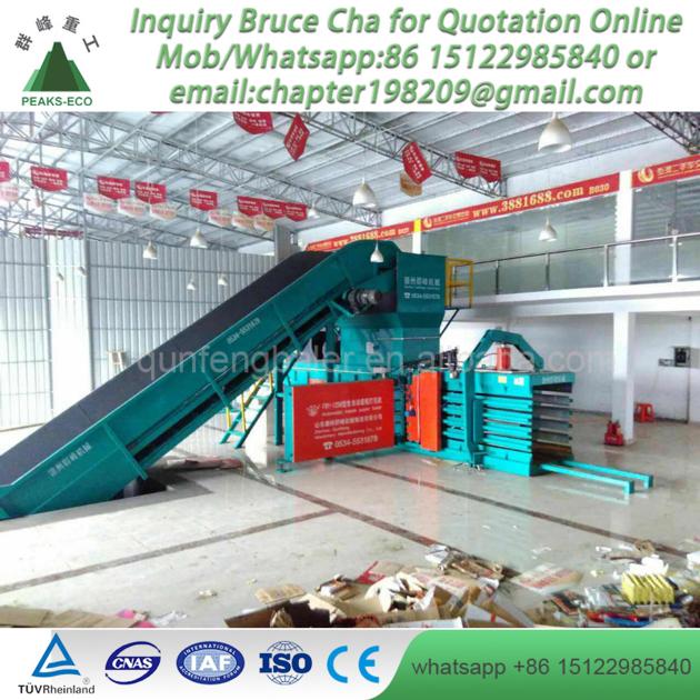 Full Automatic Hydraulic Press Paper Baler for Recycling Center
