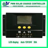12V/24V 30A Solar Charge Controller with LCD Display