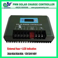 48V 30A/40A/50A/60A PWM Solar Charge Controller with LCD Display