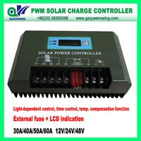 24V 30A/40A/50A/60A PWM Solar Charge Controller with LCD Display