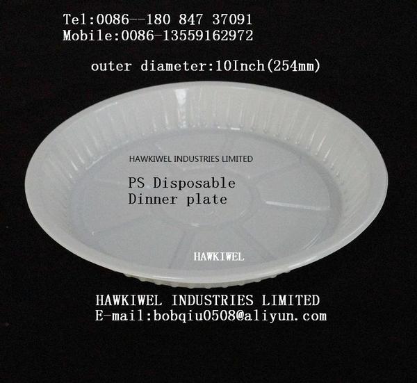 Disposable PS Plastic Plates