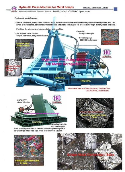 hydraulic metal Baler press