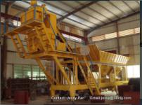 Portable concrete batching and mixing plant