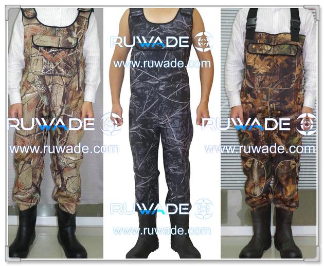 Men camo neoprene chest fly fishing wader