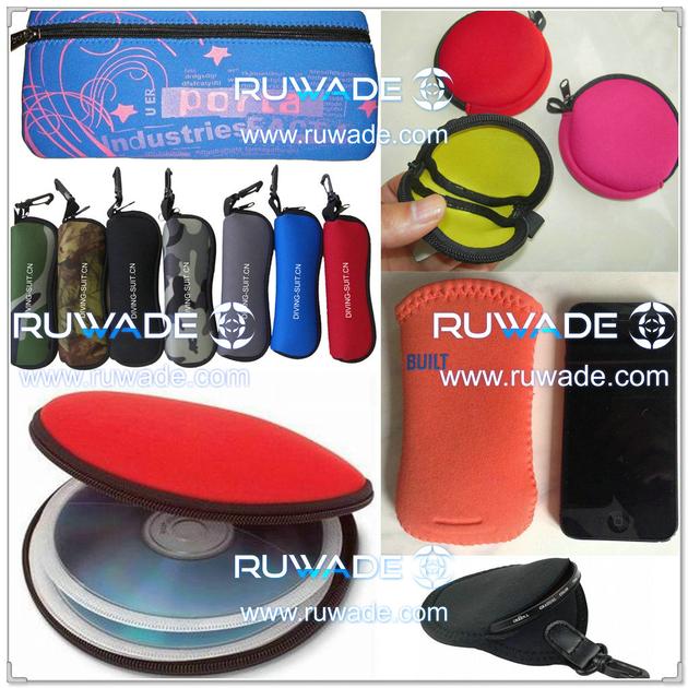Neoprene pencil coin glasses lens CD DVD case, neoprene glasses mobile phone pouch
