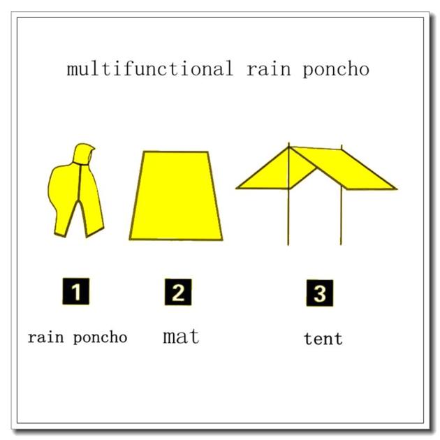 Outdoor Hiking Backpack Nylon Poncho Raincoat