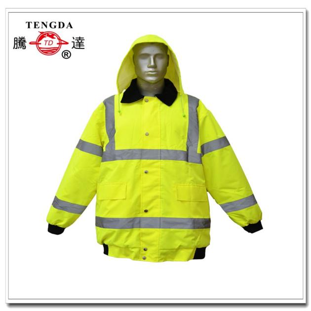 High Vis Yellow Policeman Winter Rain