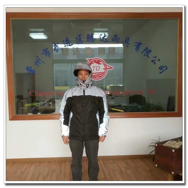 Reflective Safety Motorcycle Rain Jacket