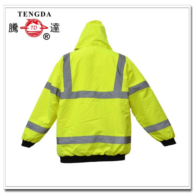 High Vis Yellow Policeman Winter Rain