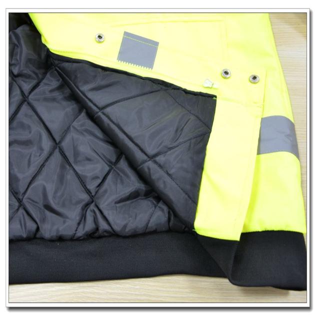 High Vis Yellow Policeman Winter Rain