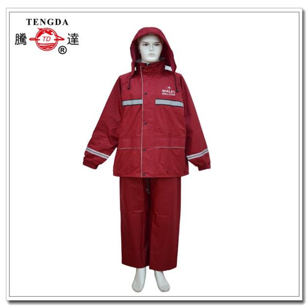 indonesia walet deluxe reflective wine red motorbike raincoat
