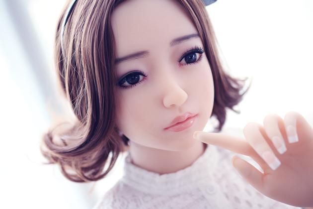 140cm cheap price silicone sex doll D cup three holes dolls with cute dress