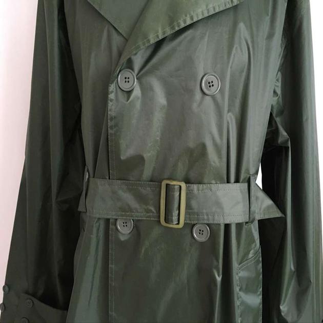 Military Green Fashionable Women Long Rainwear