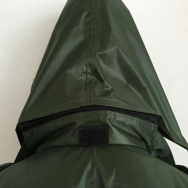 Military Green Fashionable Women Long Rainwear