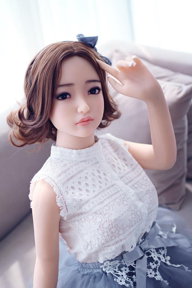 140cm cheap price silicone sex doll D cup three holes dolls with cute dress  - Foreign Trade Online