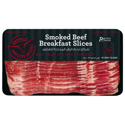 Beef bacon sliced