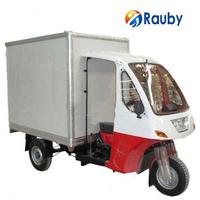 cargo carrier tricycle with closed box closed door