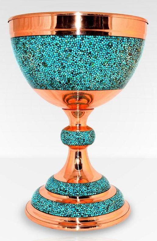 Copper And Turquoise Container