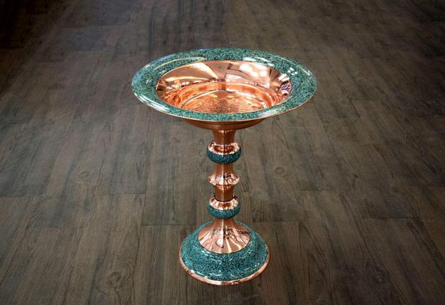Copper And Turquoise Container