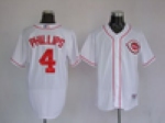 Cincinnati Reds #4 Brandon Phillips White MLB Jerseys