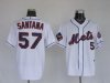 New York Jets #57 Johan Santana WhiteRoyal MLB Jerseys