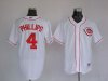 Cincinnati Reds #4 Brandon Phillips White MLB Jerseys