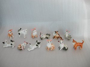 12types Ceramic Cats