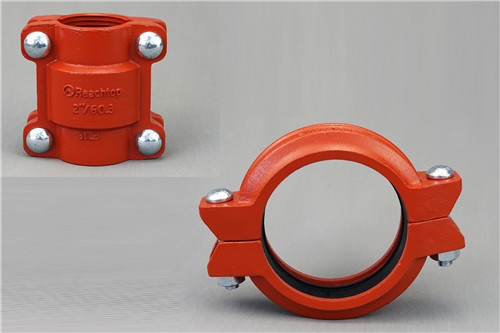 Ductile Iron grooved rigid coupling and HDPE Coupling