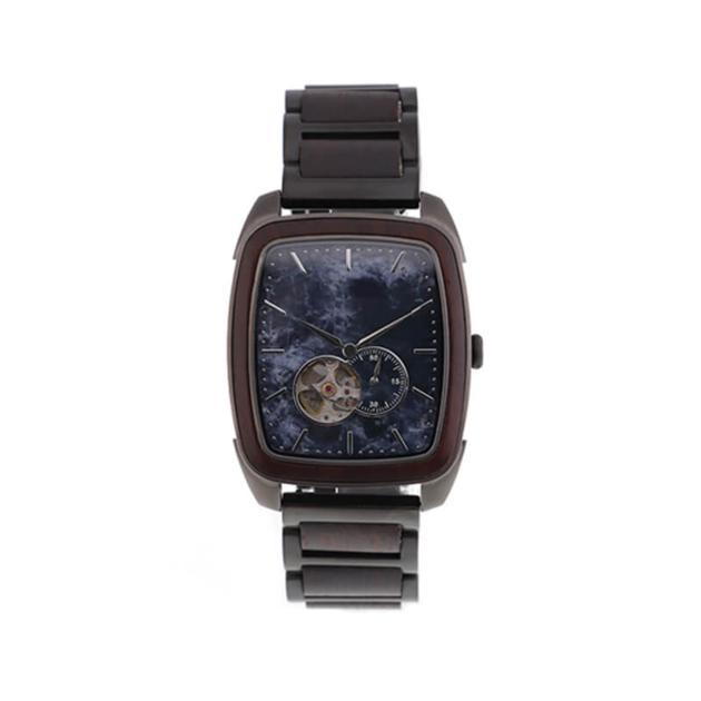 NEW WOODEN SKELETON MECHANICAL WATCH